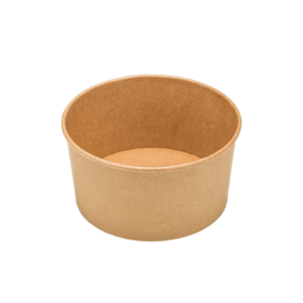Kraft Paper PE-Lined Round Salad Container - 34oz