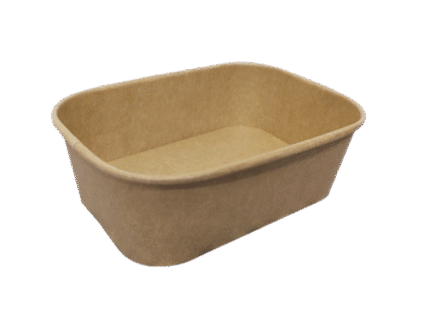 Kraft Paper PE-Lined Rectangular Container - 28oz